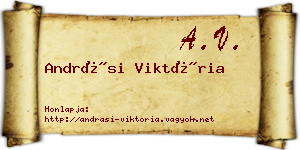Andrási Viktória névjegykártya